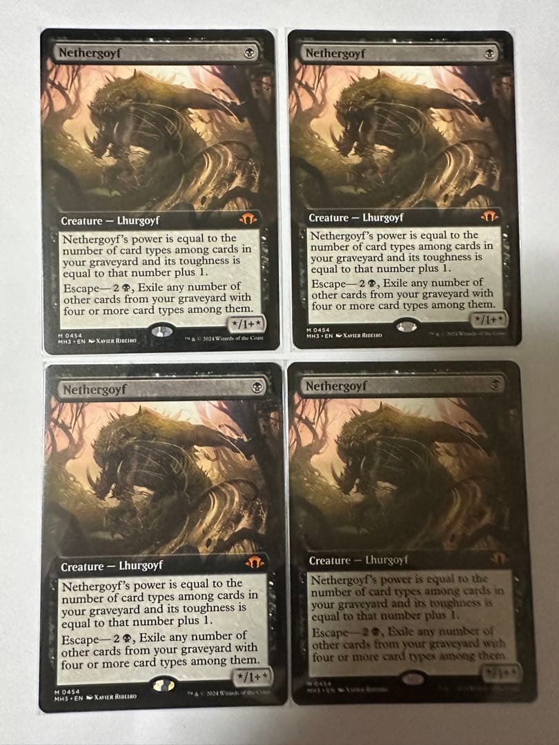 ネザーゴイフ/Nethergoyf 拡張アート　4枚セット