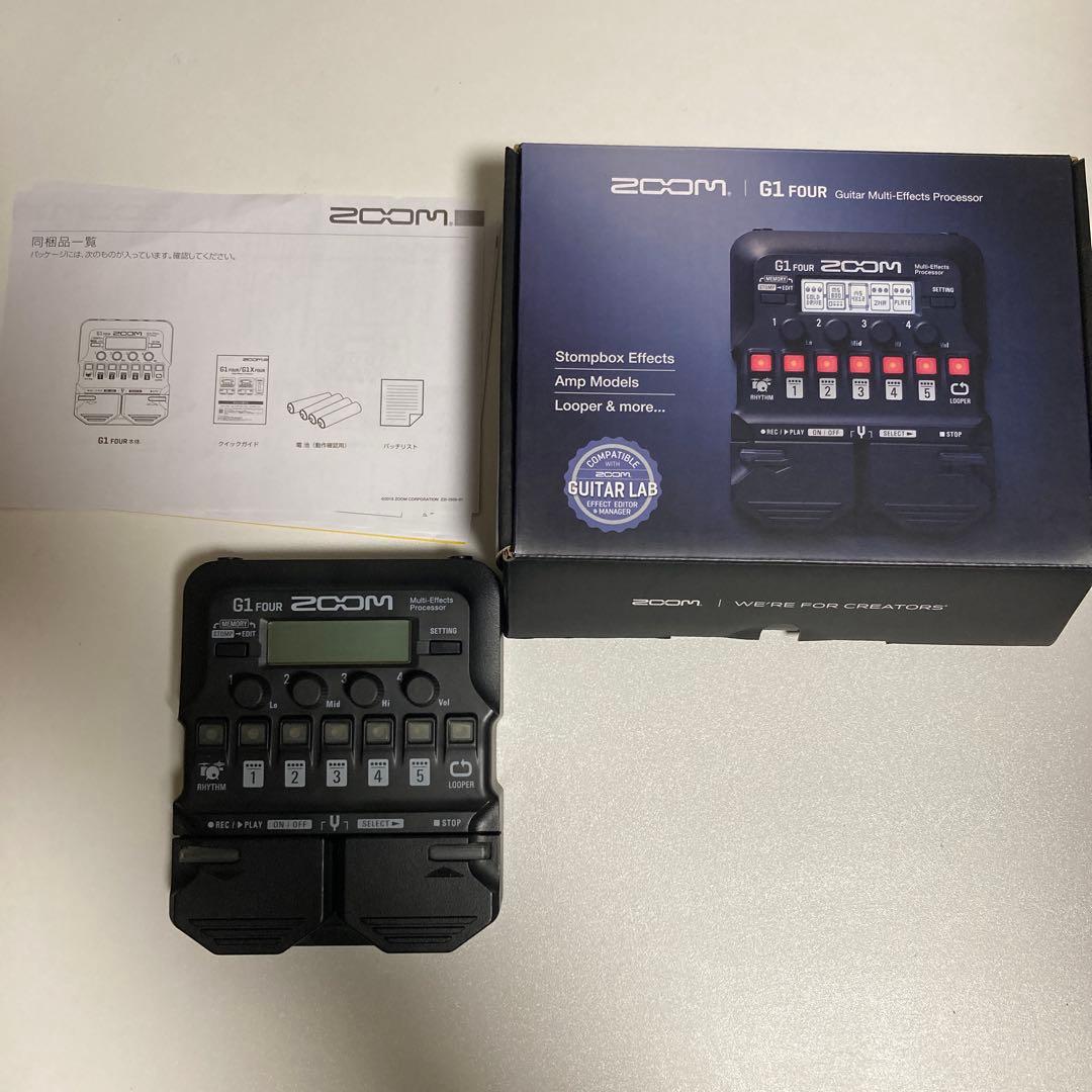 ZOOM G1 FOUR マルチエフェクトプロセッサー acアダプター付き