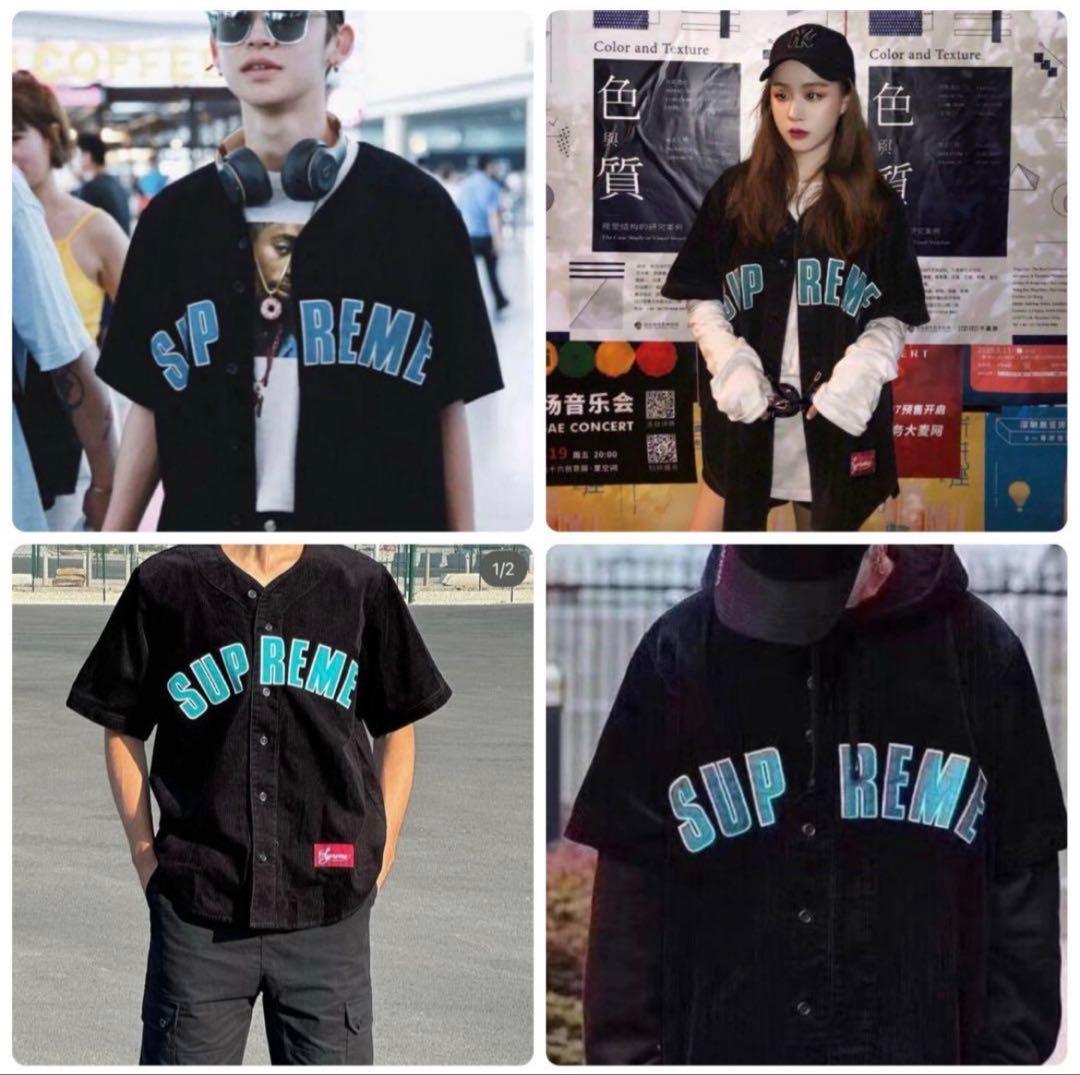 トップス Supreme Corduroy Baseball Jersey \"Black\"