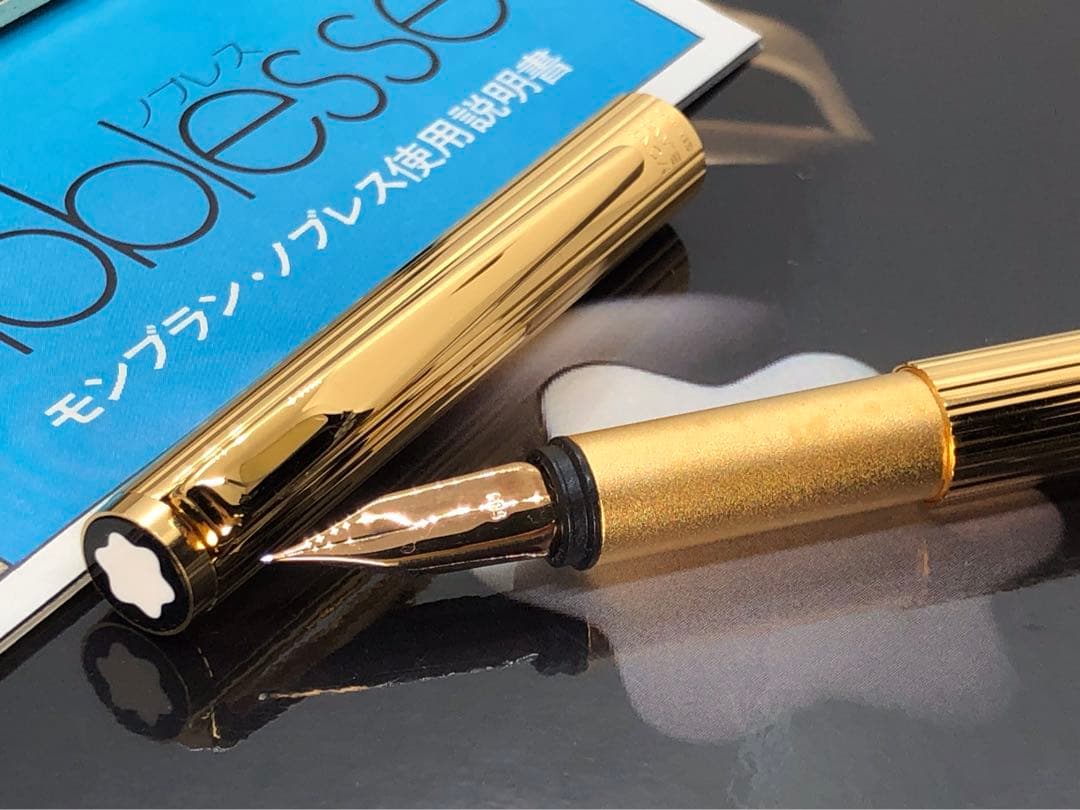 ※お宝未使用！金運を呼ぶ総金張り価値の高い逸品！No1147ノブレス★モンブラン