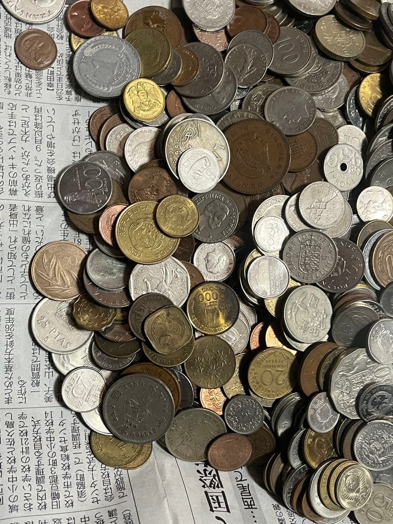 5.2キロ まとめて 素材用 外国 硬貨 古銭 貨幣 アメリカ イギリス