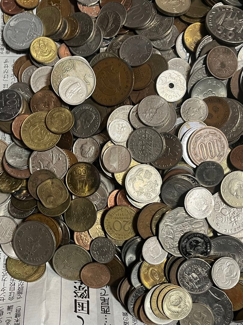 5.2キロ まとめて 素材用 外国 硬貨 古銭 貨幣 アメリカ イギリス