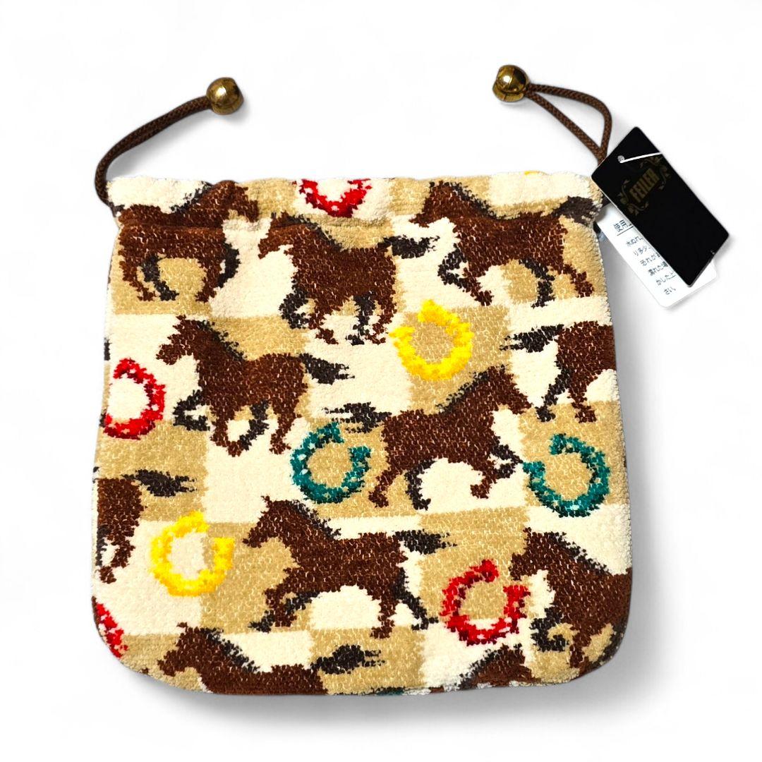 FEILER フェイラー 新品タグ付 ポーチ 巾着 スプリントホース 馬と蹄鉄