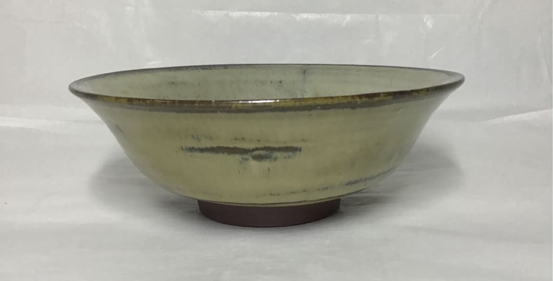 【茶道具】13代亀井味楽作 高取平茶碗