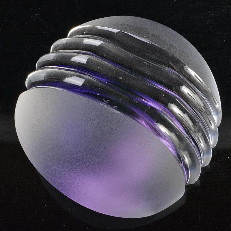 ガラス工芸　日本工芸会員　大槻洋介作　置物　V　R6828