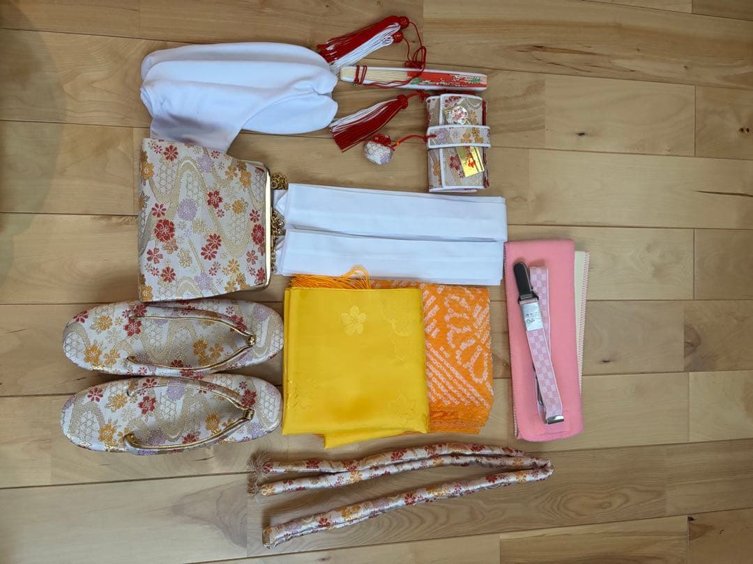 七五三 子供用着物フルセット 花柄　水色