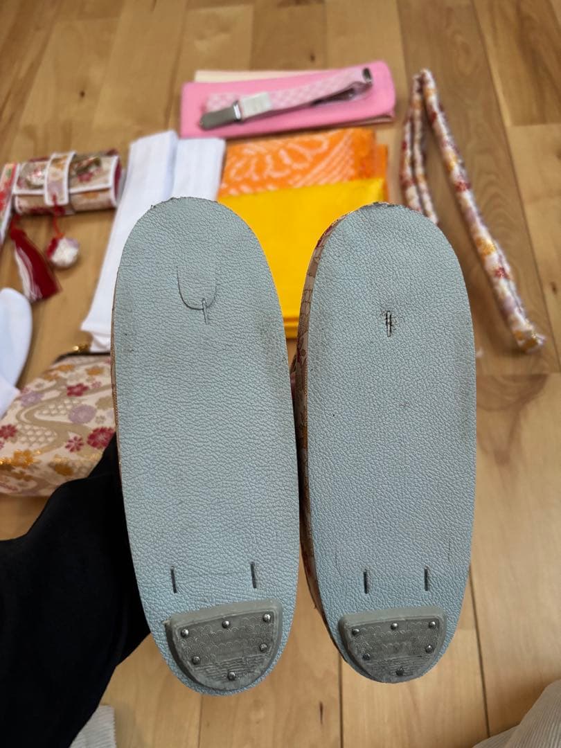 七五三 子供用着物フルセット 花柄　水色