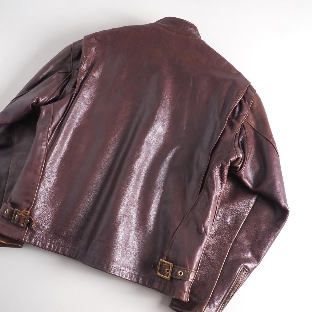 Schott　トラッカージャケット　40　レザージャケット　ライナー付き　赤茶