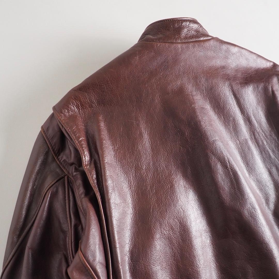 Schott　トラッカージャケット　40　レザージャケット　ライナー付き　赤茶