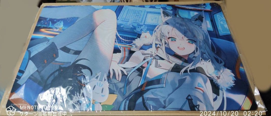 ホロライブ 白上フブキ 活動4周年記念 記念グッズ ラバーマット 未開封