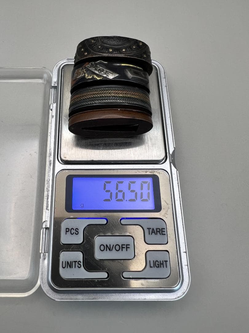 【海】江戸明治期　日本刀装具　金象嵌　縁頭　４点(１点在銘)　骨董品　美術品