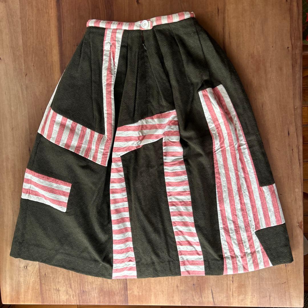 ミナペルフォネンフレアスカート オリーブグリーン