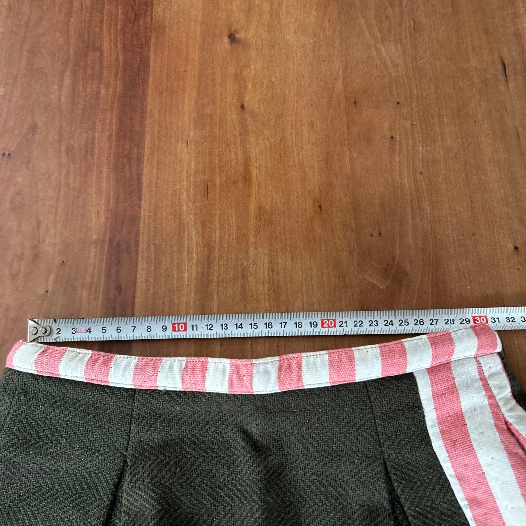 ミナペルフォネンフレアスカート オリーブグリーン