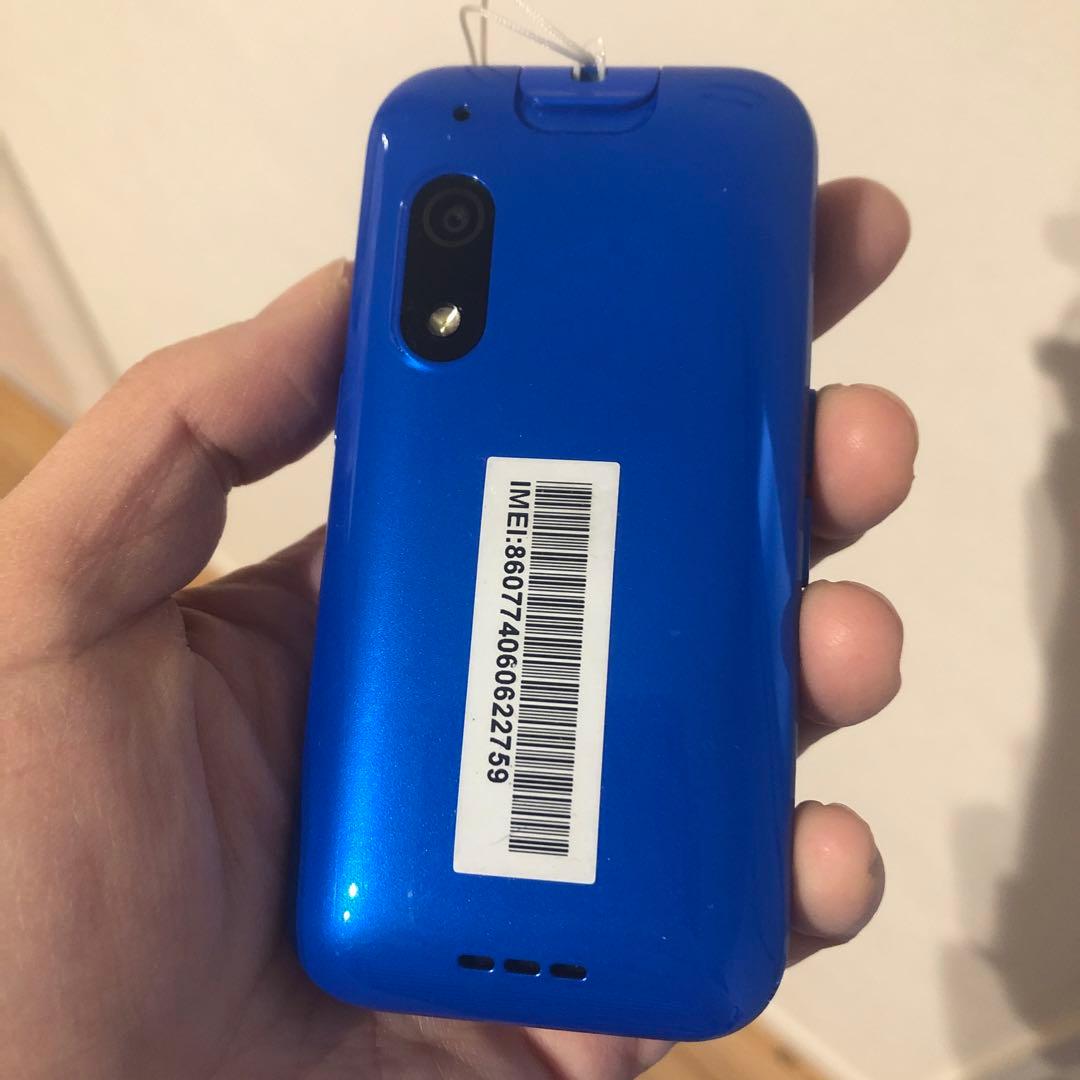 キッズフォン3 青 ネックストラップ・ケース付き