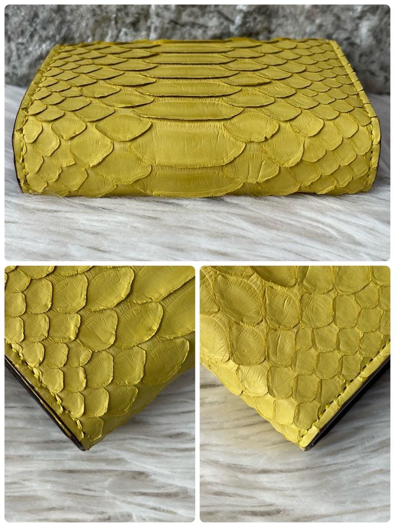 【新品未使用】エムピウ　ミッレフォッリエ P25 パイソン　折り財布