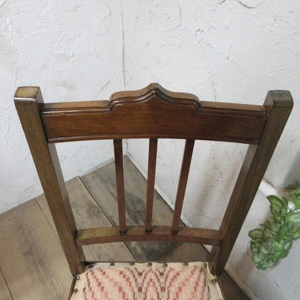 イギリス アンティークチェア 椅子 鋲打ち イス 店舗什器 英国 4105d