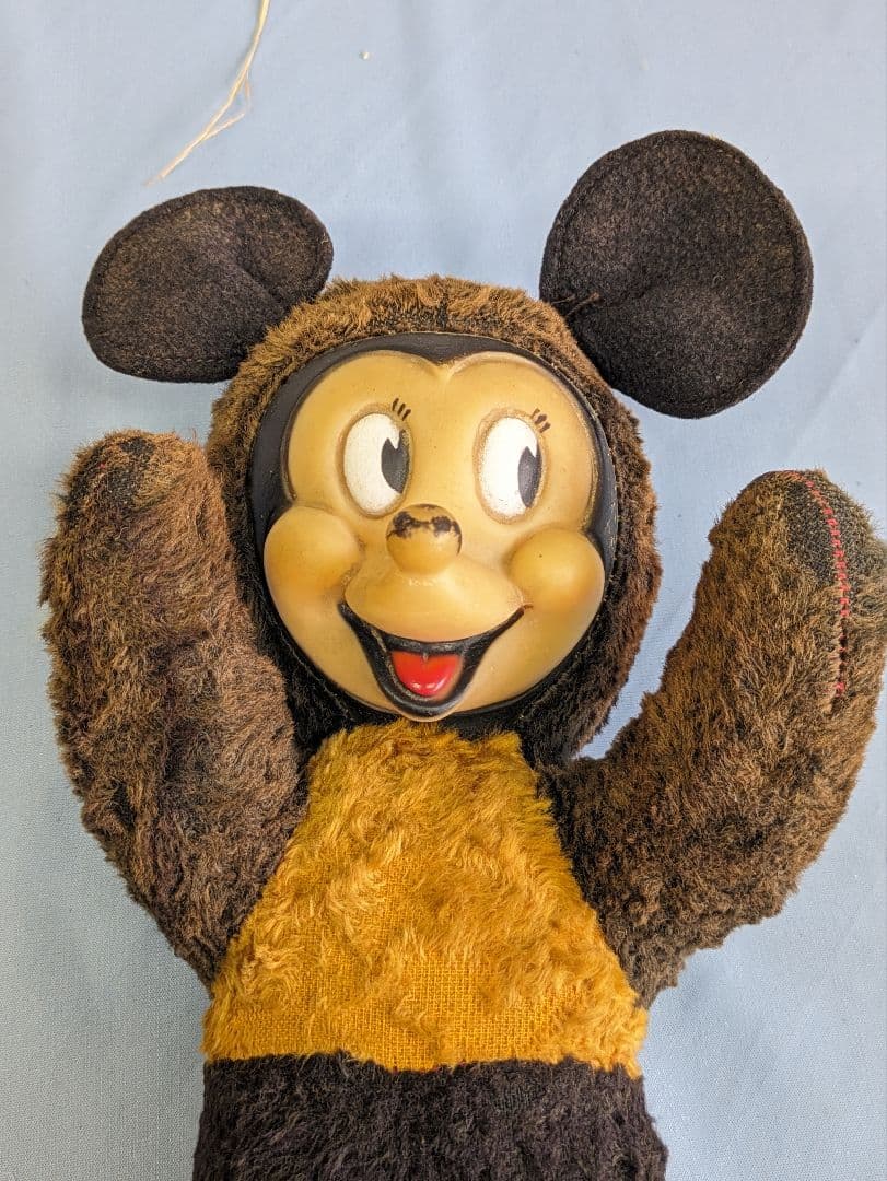 ミッキーマウス アンティーク ヴィンテージ　ぬいぐるみ イギリス 蚤の市