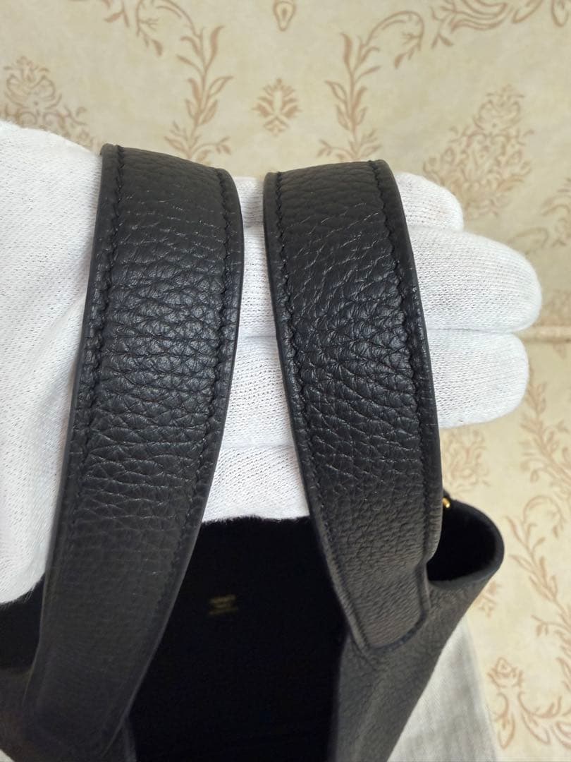 エルメス　ピコタンロックPM ノワール/Gold金具　B刻印