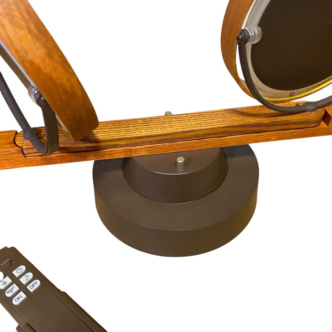 美品✨送料無料✨スワン　木製フレーム　4灯シーリングライト　おしゃれ