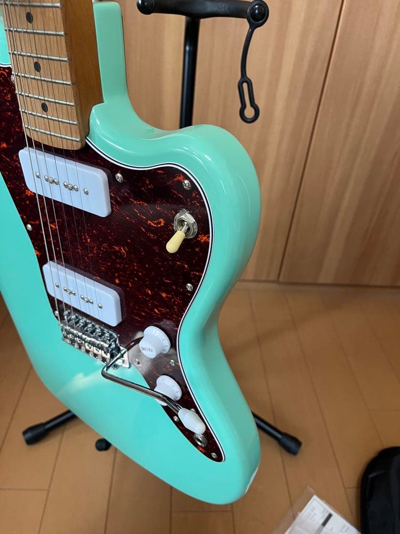 バッカス　エレキギター　Bacchus BJM-1 サーフグリーン　専用ケース付