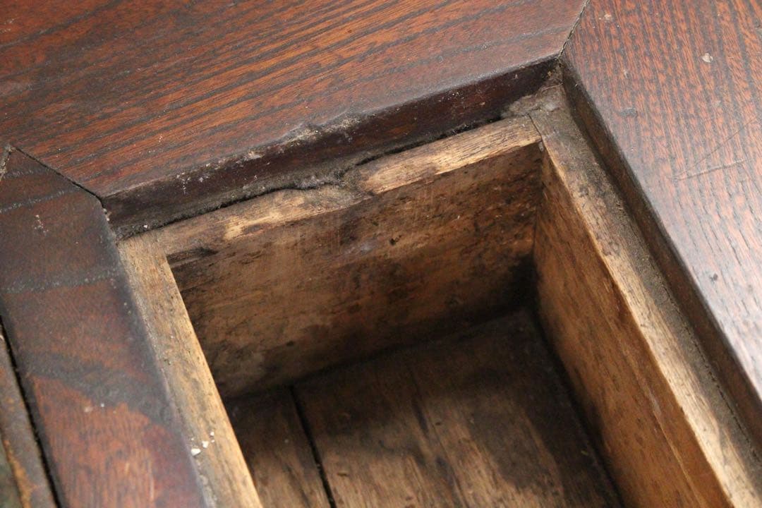 M*u様 No4524 時代　欅材　黒柿　関西火鉢　横73×縦49cm 引出し付