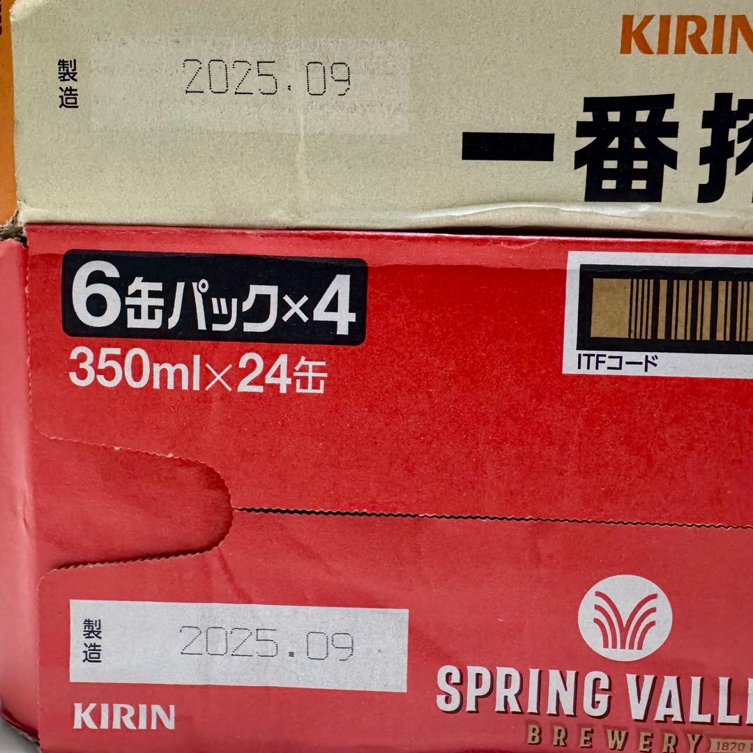 KIRIN SPRING VALLEY & 一番搾り 350ml 24缶×2