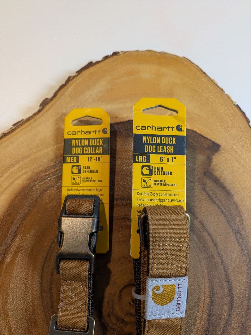 【NEW】Carhartt カーハート 犬用リーシュ(L)＆首輪(M)セット 茶