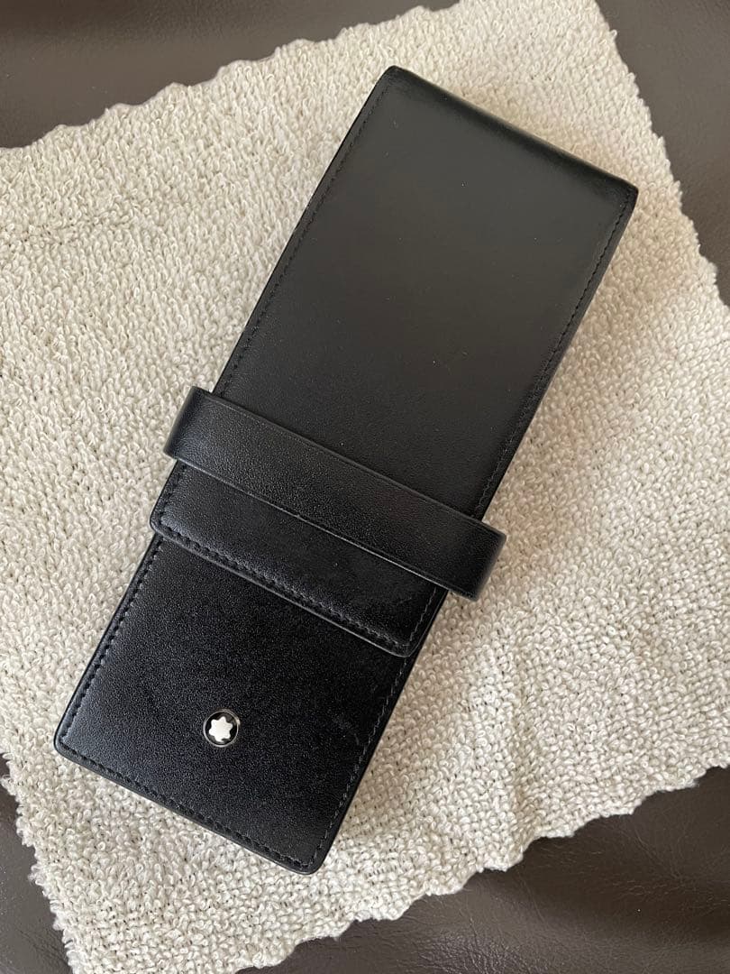 ◾️MONT BLANC モンブラン ◾️黒レザーペンケース ◾️シエナ 3本差し◾️