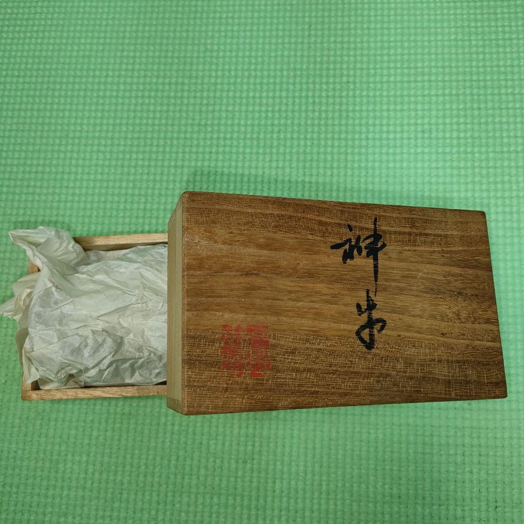 【新春特価 】神牛　大阪天満宮　置物　撫で牛　金属製　木製箱入　牛の置物