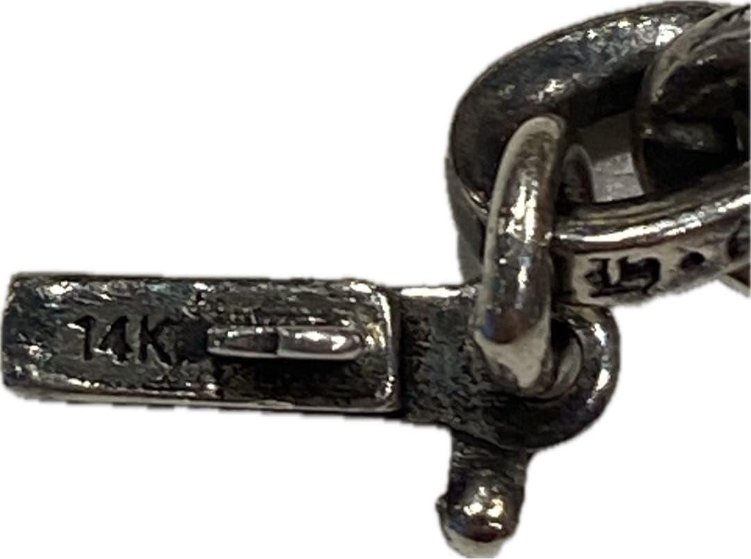 クロムハーツ　ペーパーチェーン シルバーブレスレット　メンズ7インチ