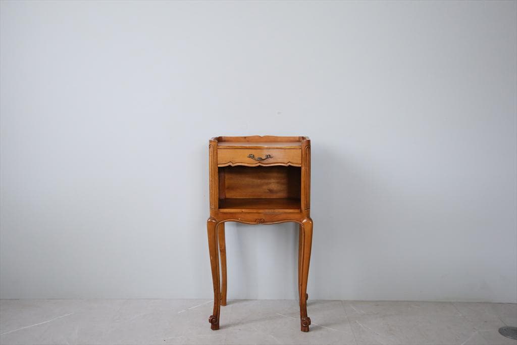 フランスアンティーク猫脚ベッドサイドキャビネット/ナイトテーブル机(86-5-2