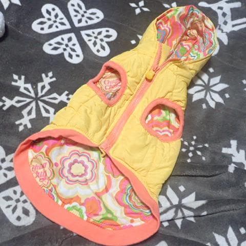 Ｍサイズ チュッパチャプス柄　パーカー取り外し 中綿　ダウンコート