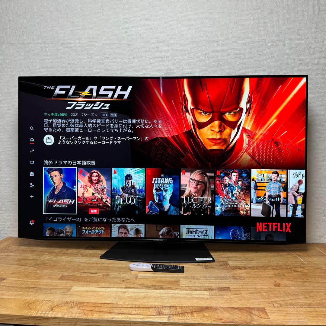 シャープ 60V型 4K液晶テレビ AQUOS 4T-C60DL1 動画アプリ○