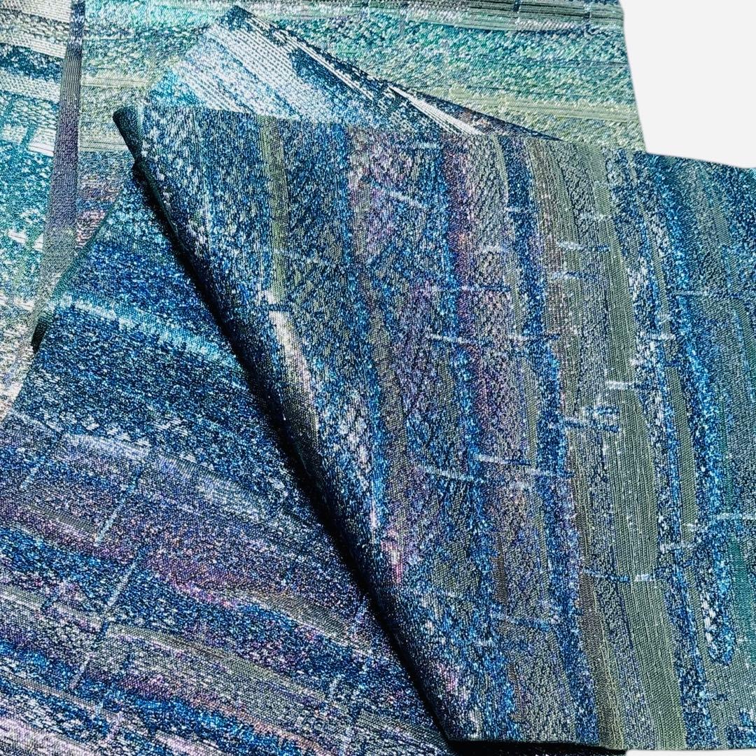 A 204美品袋帯 六通柄 織の宝石佐波理綴　実新特許確定済 志摩半岛定