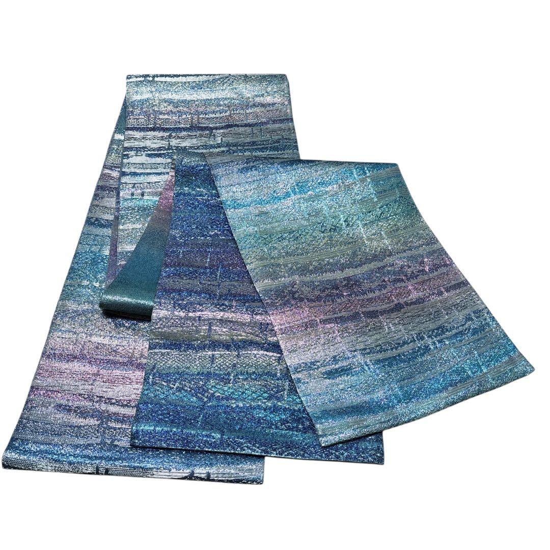 A 204美品袋帯 六通柄 織の宝石佐波理綴　実新特許確定済 志摩半岛定