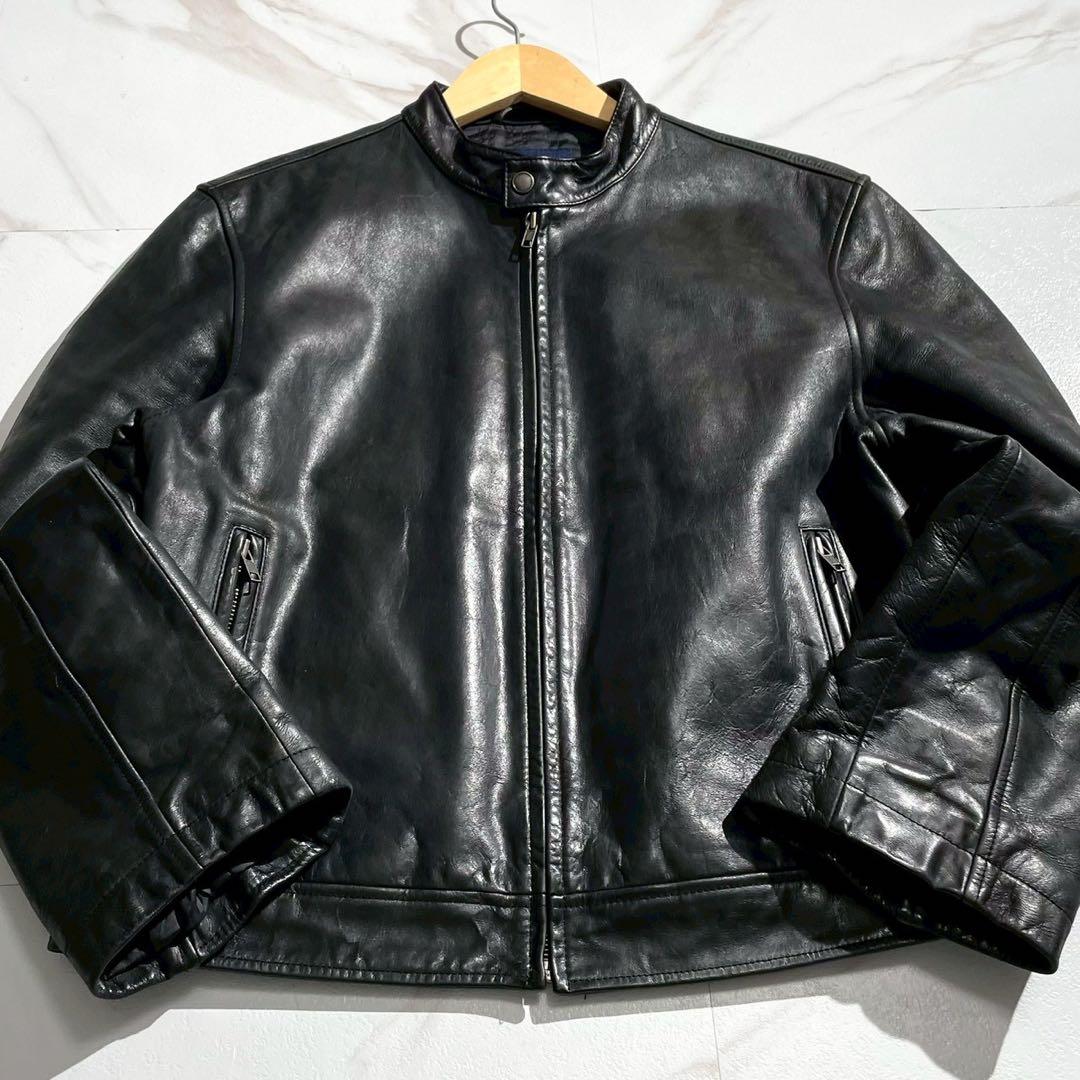 【希少】オールドギャップ カウレザー ライダースジャケット シングル ブラック