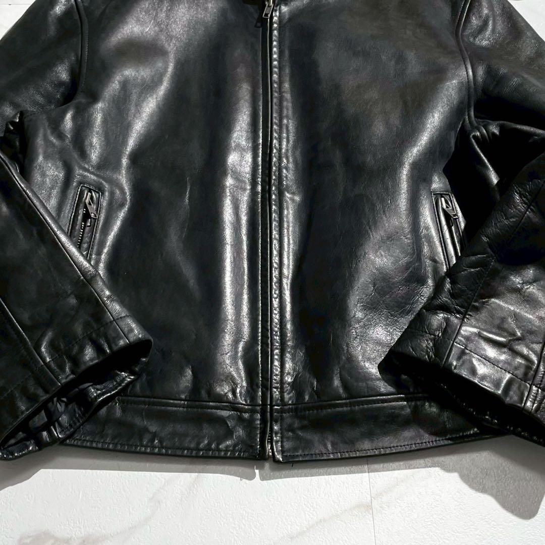 【希少】オールドギャップ カウレザー ライダースジャケット シングル ブラック