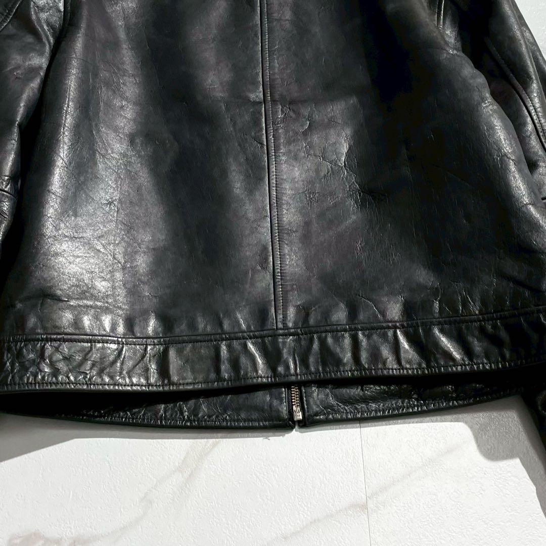 【希少】オールドギャップ カウレザー ライダースジャケット シングル ブラック