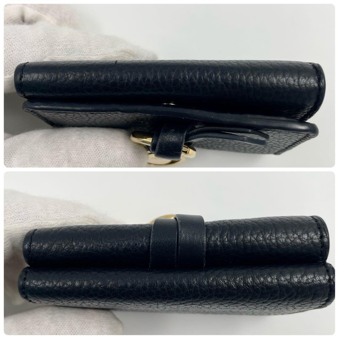 【✨美品】 クロエ 三つ折り財布 アルファベット スモールトリフォールド 黒