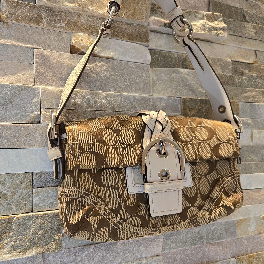 美品　COACH　コーチ　ワンショルダー ソーホー シグネチャー レザー