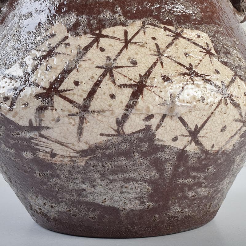 茶道具　加藤唐九郎（一ム斎）作　鼡志野算玉　水指　清水公照極め箱　MR9414B