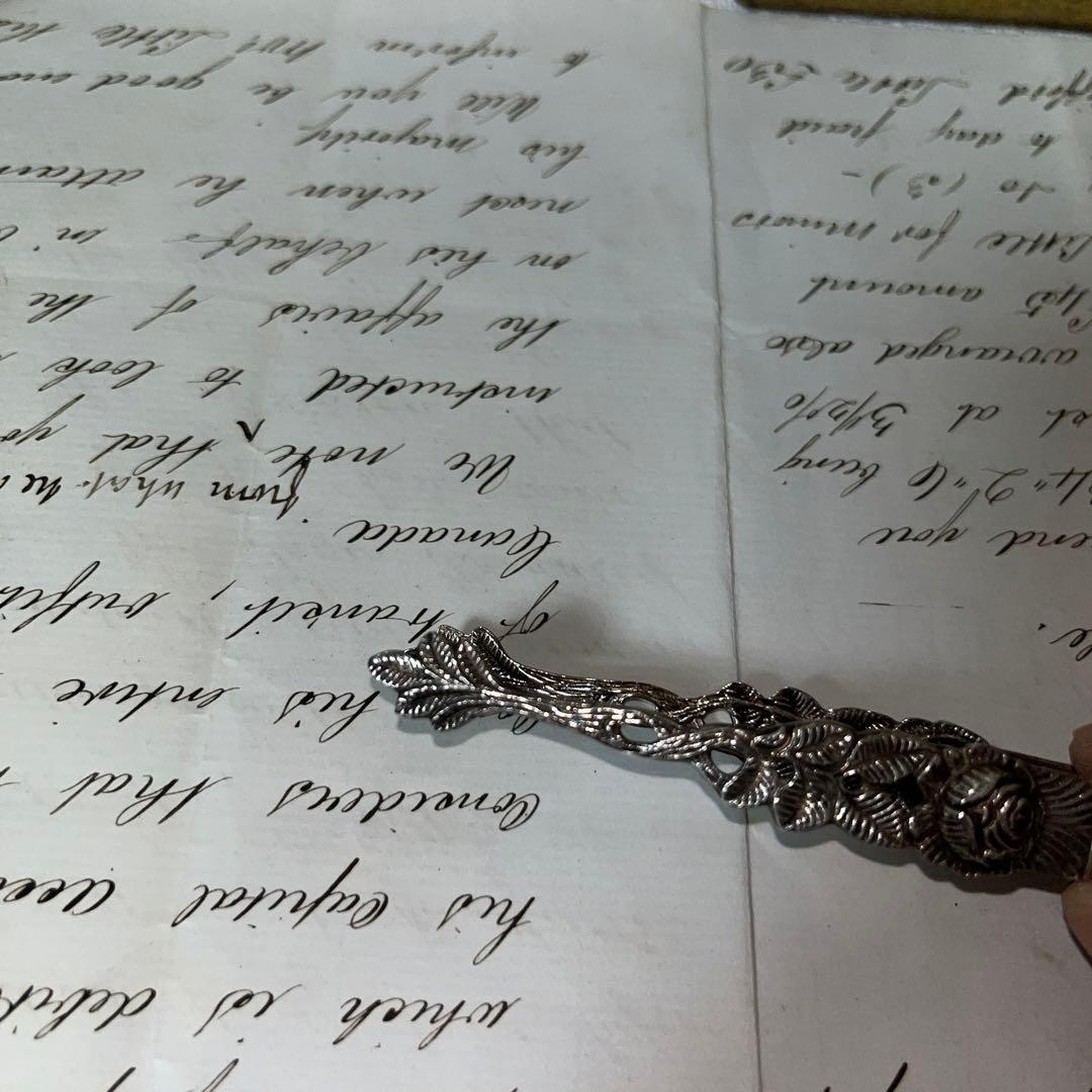 アンティーク　シルバープレート　カトラリー　バラ　ブロカント　トング