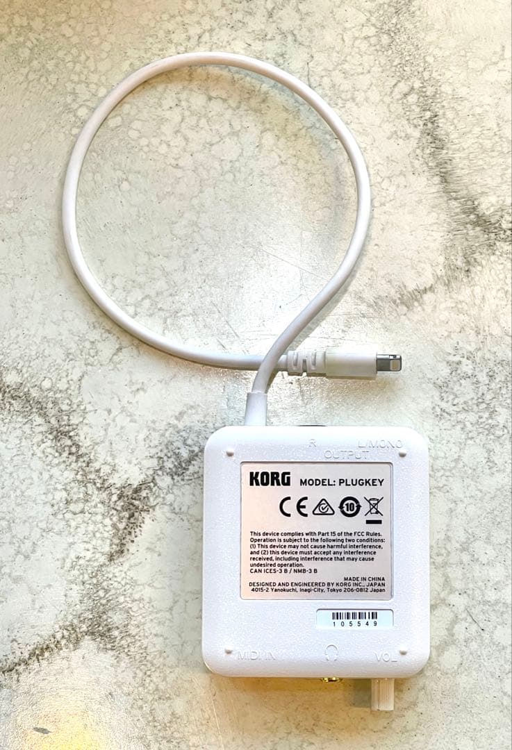 KORG plugKEY iOS対応ライトニング用 MIDIインターフェイス