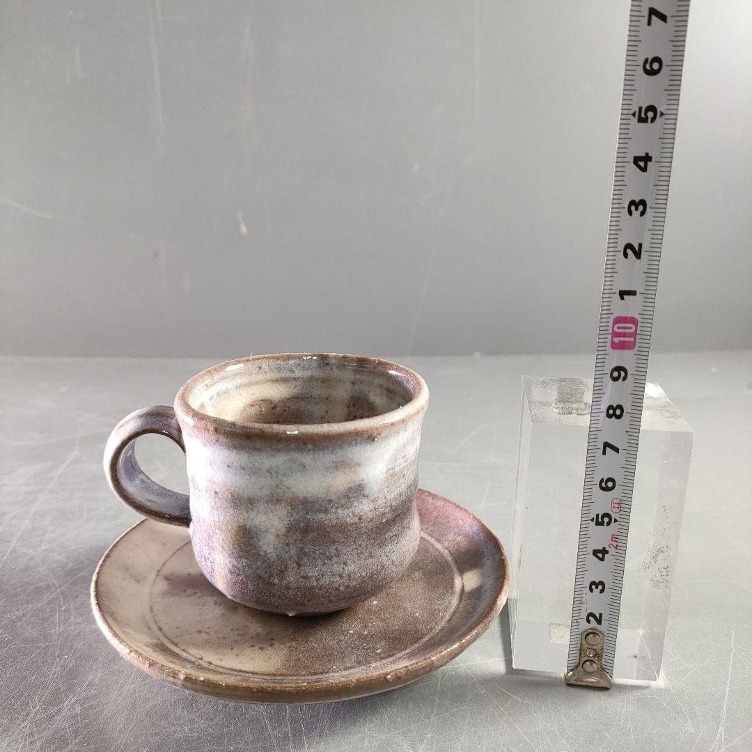 A893-2/萩焼/土和窯/珈琲茶碗/カップ＆ソーサー/6客/