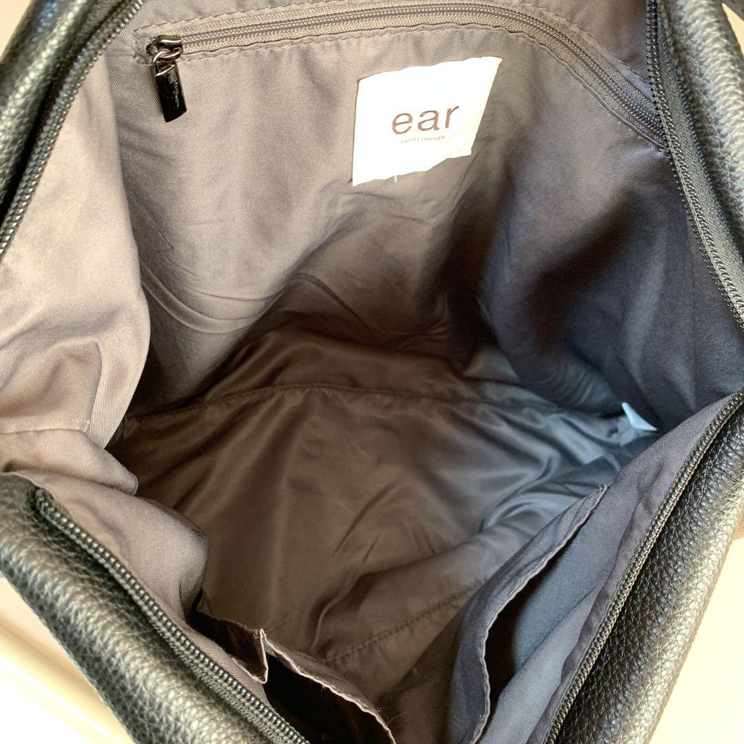 ear PAPILLONNER A4対応 樹脂パーツワンハンドルバッグ　ブラック