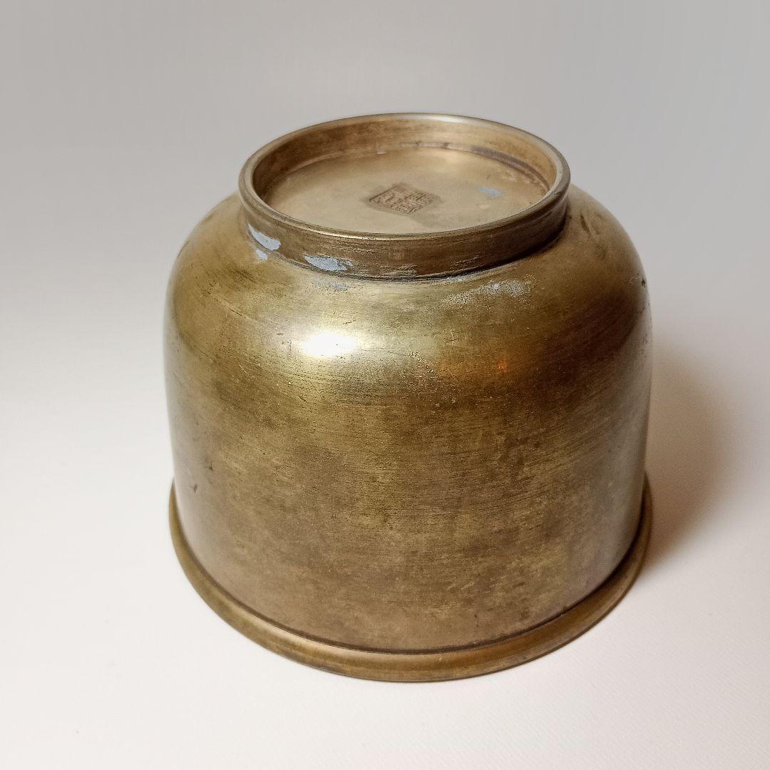 唐物 　砂張　 張廣徳製 　筆洗　 【古玩　中国　建水 煎茶 茶道具 茶こぼし】