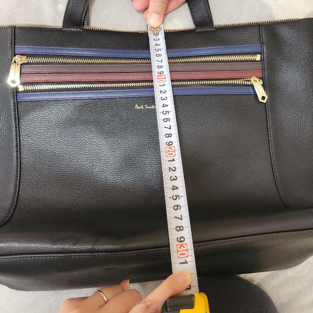 ポールスミス トートバッグ A4収納可　ストライプ 肩掛け ブラック　ビジネス