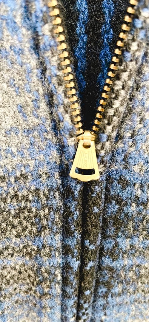 Cushman ウールジャケット 青黒チェック　Sサイズ