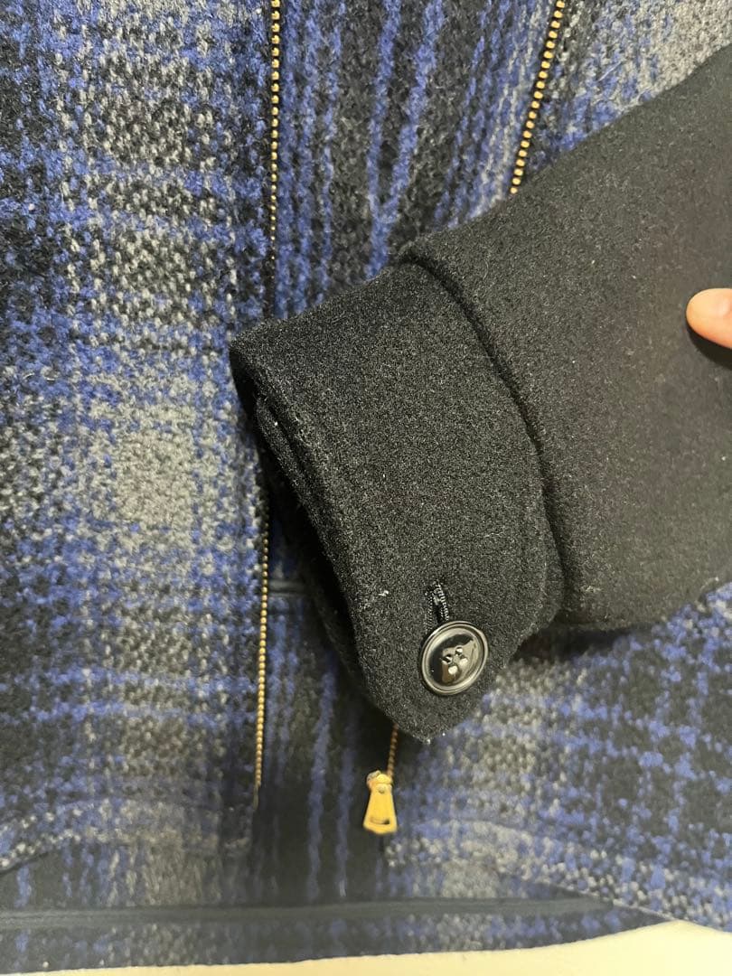 Cushman ウールジャケット 青黒チェック　Sサイズ