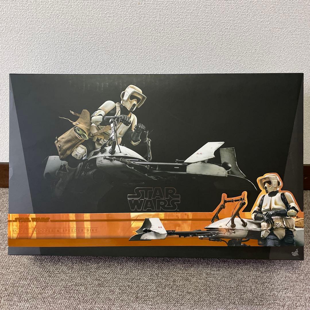 【美品・ホットトイズ】 マンダロリアン　スカウト・トルーパー　スピーダー・バイク